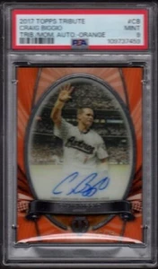 Craig Biggio Topps Tribute TTM-CB Moments 2017 naranja automático/25 clasificación PSA 9 como nuevo - Imagen 1 de 2