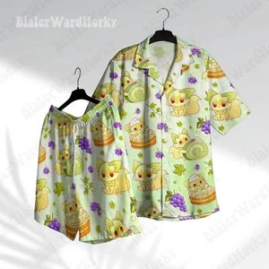 Sprigatito Kawaii Hawaiihemd Grass Type Shirt Aloha Hemd Anime Hawaiian - Bild 1 von 4