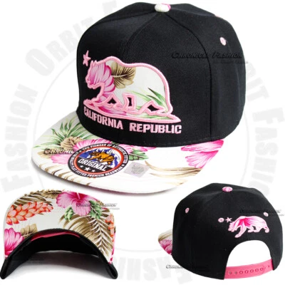 Gorra de béisbol California Republic Cali Bear Snapback sombrero hawaiano plano sombreros para hombre” Foto 1 de 4