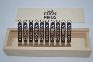 OXNFEIA® 10 Stück Pommesgabel Pommesgabeln mit Holzbox Edelstahlgabel Gabel - Bild 1 von 5