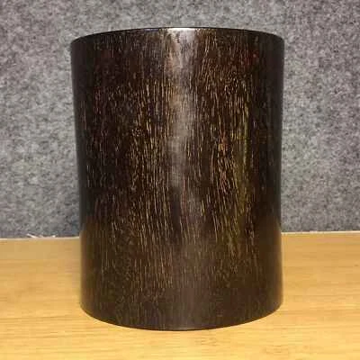 Chinese Natural Red Sandalwood Hand-carved Exquisite Brush Pot - Imagem 1 de 4