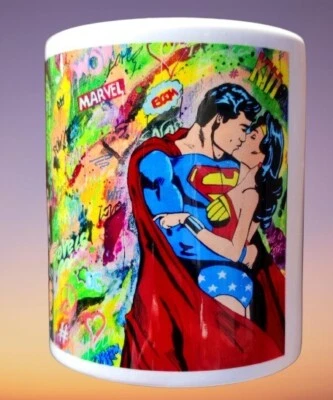 mug Neuf DC comics marvel Chaplin superman Hulk et Wonder Woman - Photo 1/3