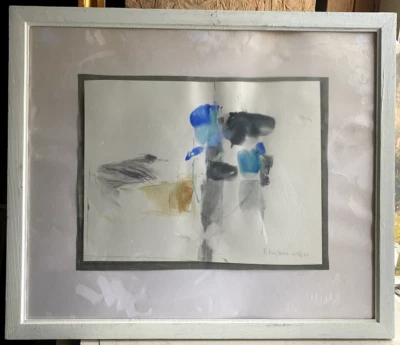 ::AQUARELL 1968 HEINZ KAUFMANN-RACK VERZEICHNET ABSTRAKT KLASSISCH MODERN RAHMEN - Bild 1 von 4