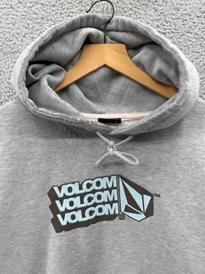 Vintage Volcom Stone Sweatshirt Mens Medium Hoodie Gray Y2K Skateboard - Image 1 of 4