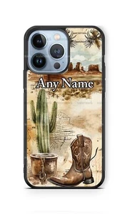Old Western Cowboy Boots Personalized Phone Case for iPhone Samsung Google Moto - Picture 1 of 4