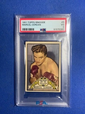 1951 Topps Ringside Marcel Cerdan PSA 3 VG - Image 1 of 2