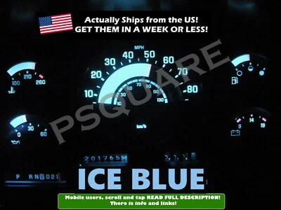 Gauge Cluster LED Dashboard Bulbs Ice Blue For Chevy GMC 88 91 C/K Series Truck  - Image 1 of 2