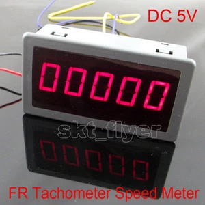 DC 5V Frequency Motor Tachometer Rotate Speed Meter 100KHZ 0.56" DIGITAL Red LED - Picture 1 of 7