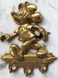 Wandhaken WALT DISNEY mit 3 Aufhängungen Messing MICKEY MOUSE * Sammler * TOP - Bild 1 von 1