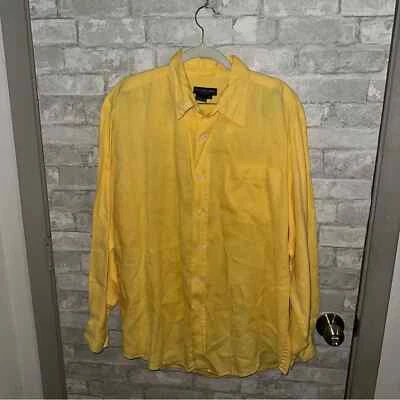 Men's J.peterman 100% linen button down shirt sz L #TT - Image 1 of 3