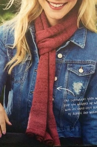 Ladies Subtle Striped Scarf Lace Weight KNITTING PATTERN - 36-185cm - Picture 1 of 2