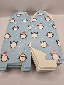 Single Penguin Cupcake Boxes 50Pcs Containers w/Window Handle Holiday Gift Boxes - Picture 1 of 3