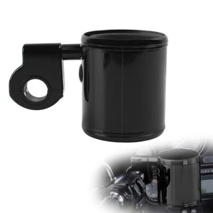 Motorcycle Handlebar Cup Holder Black Drink Bottle Holder Universal For Harley - Picture 1 of 14