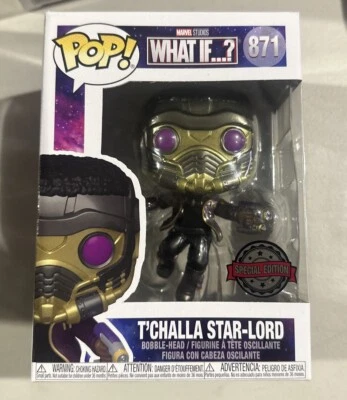 What If - T'Challa Star-Lord Metallic Pop! Figura Vinilo (RS) #871 Foto 1 de 4