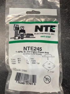 NTE NTE245 T-NPN, Si, Darlington Power Amp - Picture 1 of 4