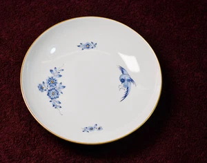 MEISSEN Plato Pequeño 14,5 cm Pájaro Flores con Borde Dorado 1ª Opción - Imagen 1 de 5
