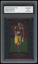 JORDAN ADDISON 2023 PANINI SELECT DP 1ST GRADED 10 ROOKIE CARD MINNESOTA VIKINGS