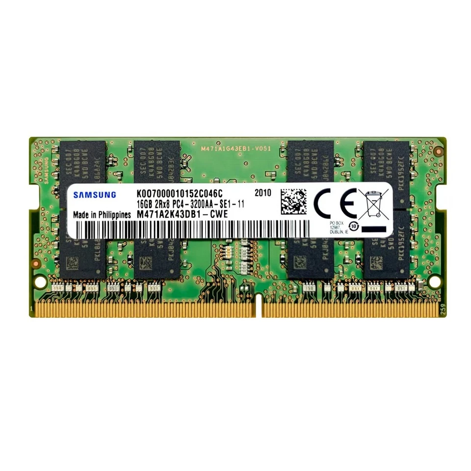 Samsung 16GB DDR4 3200MHz PC4-25600 Laptop SODIMM Memory Ram M471A2K43DB1-CWE - Image 1 of 4