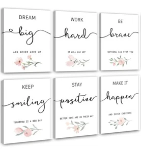 Inspirational Wall Art for Bedroom, Motivational Office Wall Art Decor, Framed  - Picture 1 of 6