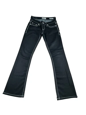 Daytrip Women's Lynx Bootcut Jeans Contrast Stitch Black Denim Size 27R - Image 1 of 4