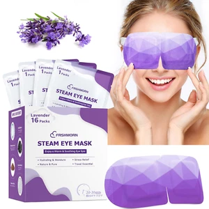 16 Packs Steam Eye Mask, Heated Eye Mask for Sleeping, Warm Compress for Eyes, S - Picture 1 of 12