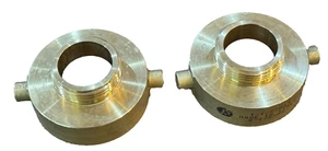 (2) Adaptador reductor de manguera contra incendios de latón hembra de 2-1/2" (NST) a 1-1/2" macho NST - Imagen 1 de 4