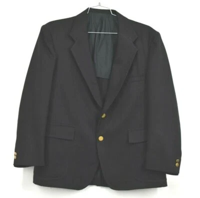 Chaqueta Blazer John Blair Para Hombres Botón Dorado Traje Deportivo Abrigo Dobladillo Trasero Dividido 42R Foto 1 de 4