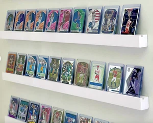 🪵Wood Sports Card Shelf Display! Customizable! Holds Toploaders & Graded Cards! - Picture 1 of 7