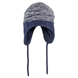 Puma Fleece gefütterte String Jungen Beanie blau Strick gestreift - Bild 1 von 4
