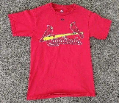 ST. LOUIS CARDINALS - MLB MAJESTIC CAMISETA VERMELHA tamanho pequeno #05 Pujols beisebol  - Imagem 1 de 4