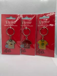 FIFA World Cup Qatar 2022 Nation Pride Jersey Keychain set of 3 teams - Picture 1 of 2