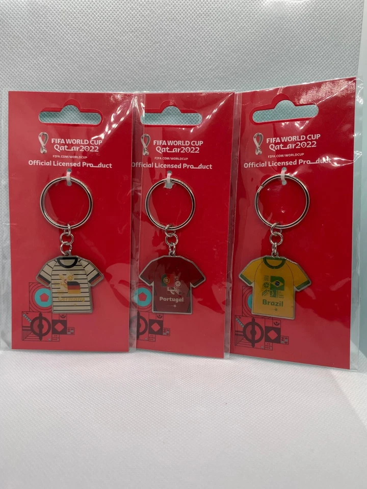FIFA World Cup Qatar 2022 Nation Pride Jersey Keychain set of 3 teams - Image 1 of 2