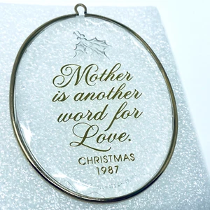 HALLMARK MADRE ACRILICO NATALE 1987 ORNAMENTO RARO E BELLO - Foto 1 di 4