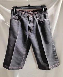 Red Ape Y2k Paisley Pattern Youth Denim Jean Shorts Size 10 Kids - Picture 1 of 11