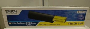 Genuine Epson AcuLaser CX11NF/C1100 Yellow Toner Cartridge High Capacity S050187 - Picture 1 of 3