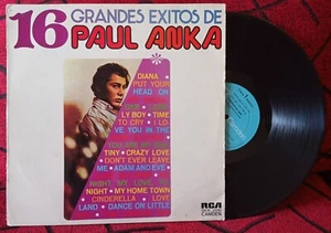PAUL ANKA **  16 Grandes Exitos ** ORIGINAL 1971 Spain LP - Picture 1 of 4