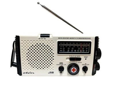 American Red Cross ETON FR400 Emergency Radio, White AM/FM/TV1/TV2/Weather-Used - Image 1 of 4