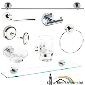 Hafele Britannia Bathroom Range Towel Ring Rail Hook Tumbler Holder Glass Shelf - Picture 1 of 17