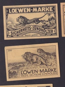 2 Ancienne  étiquettes  allumettes  Allemagne  BN200881 Lion - Imagen 1 de 1
