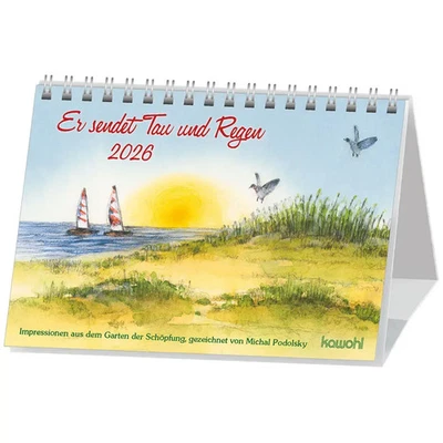 KAWOHL Er sendet Tau und Regen 2026 Michal Podolsky Kalender Spiralbindung 14 S. 2026