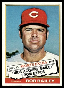 Bob Bailey Cincinnati Reds 1976 Topps negociado #338T - Imagen 1 de 2