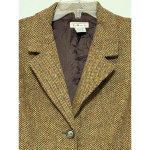 Vintage Talbots Wollblazer mit Fischgrätmuster, Größe 16 - Bild 1 von 5
