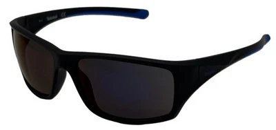 Timberland Mens Sunglass Black Rectangle, Smoke Mirror Lens Plastic TB7152  2X Foto 1 de 4