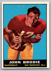 John Brodie 49ers 1961 Topps #59 novato - Imagen 1 de 3