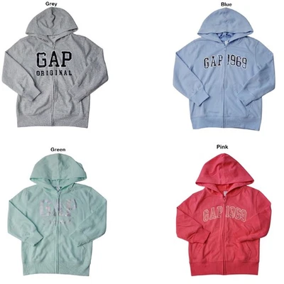 Chaqueta con Capucha Gap Kids Cremallera Completa Bolsillos Frontales Terry Francés Foto 1 de 2