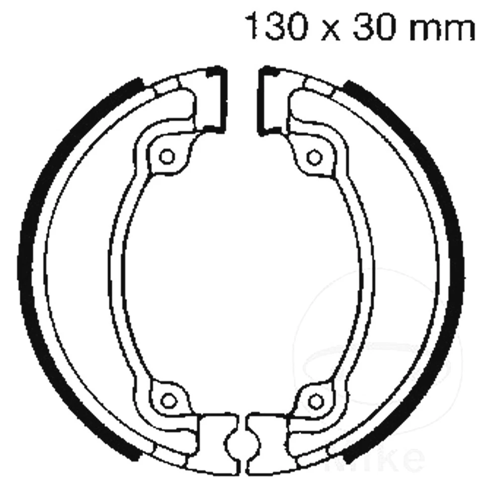 EBC Brake Shoes Grooved Inc Springs H318G Fits Honda XR 500 1979-1982 - Imagem 1 de 1