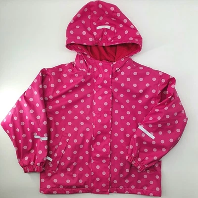 Impidimpi kinder Mädchen Matschjacke Wasserdichte Rosa weiß Gr 122/128 - Bild 1 von 4