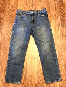 Jeans Gap 1969 30/10 regular sfacciato dritto vita alta indaco denim donna - Foto 1 di 11