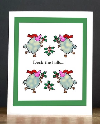 Holiday Greeting Cards: Deck the Halls (Sheep) - Image 1 of 3