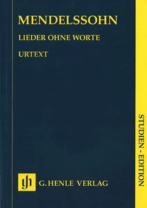 Study Score Mendelssohn Songs without Words Piano Solo Music Henle Urtext Book - Picture 1 of 1